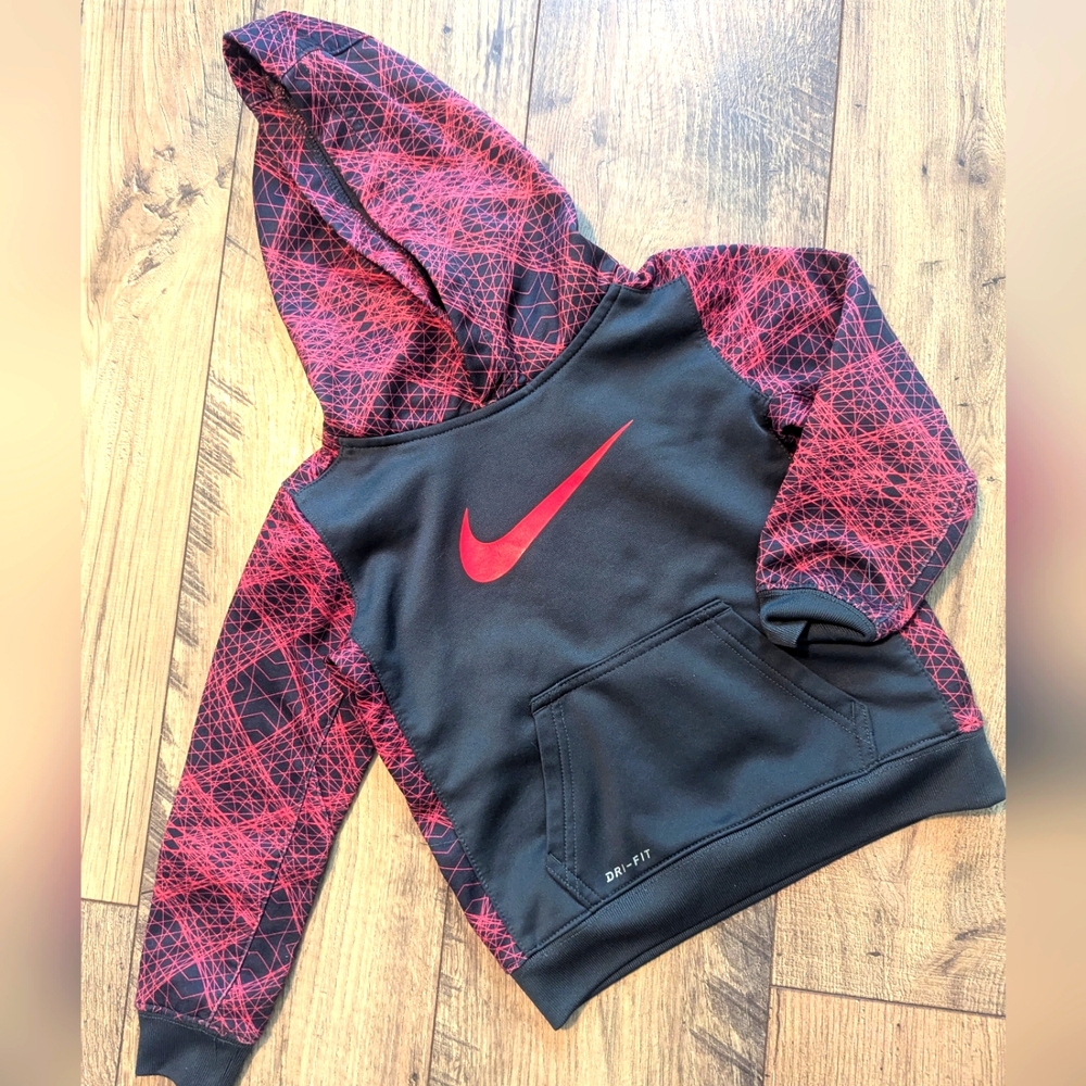 Nike Red & Gray hooded sweatshirt 3T